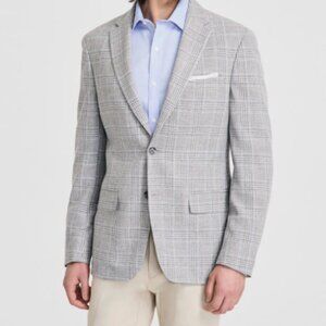 Tommy Hilfiger Men's Modern Fit Sport Coat Blazer 40R Light Blue/White NWT